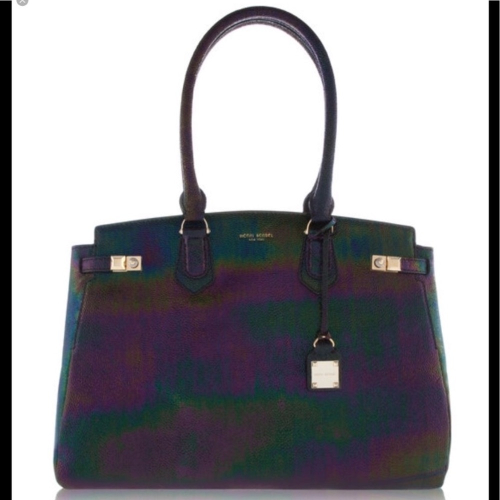 ***RARE HENRI BENDEL PETROL OILSLICK CARLYLE TOTE